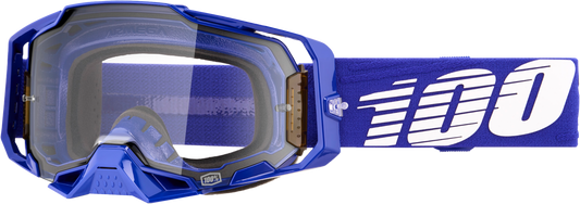 100-Percent Armega Goggle with Klein Clear Lens – Impact-Resistant MX Goggles with Ultra HD Clarity and Quick-Change System