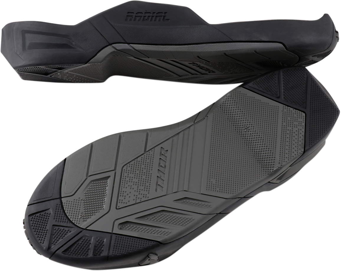 THOR Radial Boots Replacement Outsoles Size 7-8 - Black and Gray, Part 3430-0889