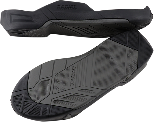 THOR Radial Boots Replacement Outsoles Size 7-8 - Black and Gray, Part 3430-0889