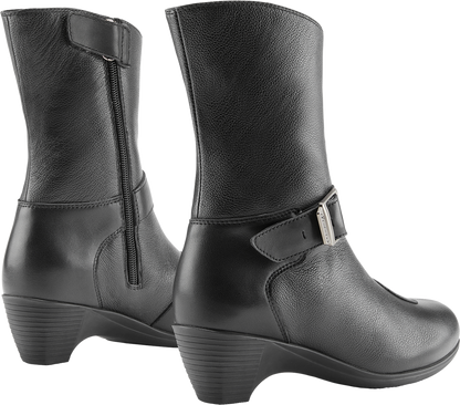 ICON Women's Tuscadero™ Boots - Black, US Size 8 - Durable Oil & Slip-Resistant Urban Riding Footwear