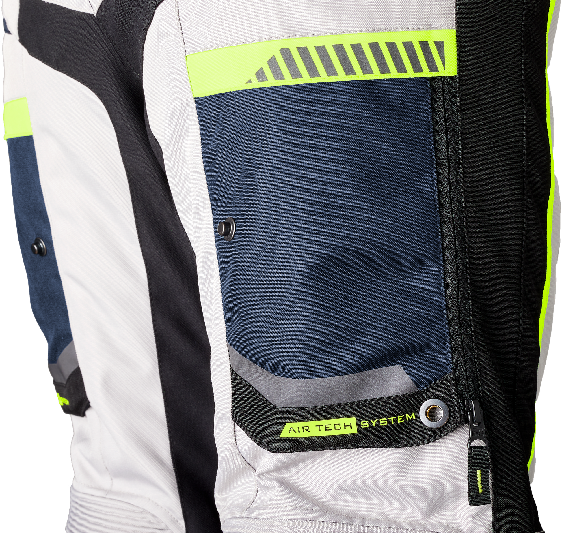 RST Maverick Evo CE Jean Navy/Silver Textile Motorcycle Pants with CE Certification and Advanced Ventilation