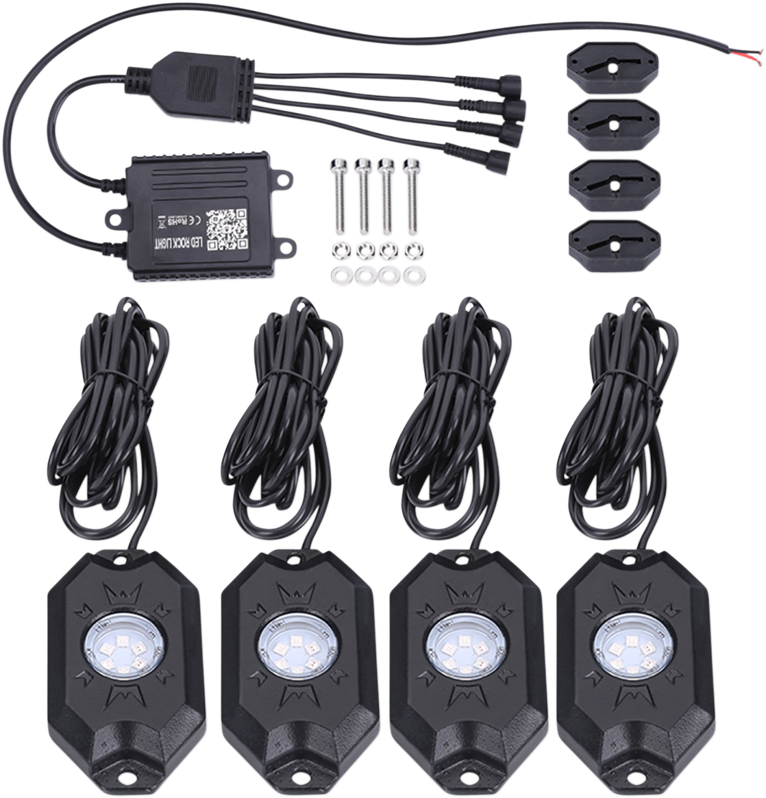 BRITE-LITES LED Rock Light Kit RGB with Bluetooth Model BL-RGBROCK4