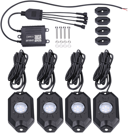 BRITE-LITES LED Rock Light Kit RGB with Bluetooth Model BL-RGBROCK4