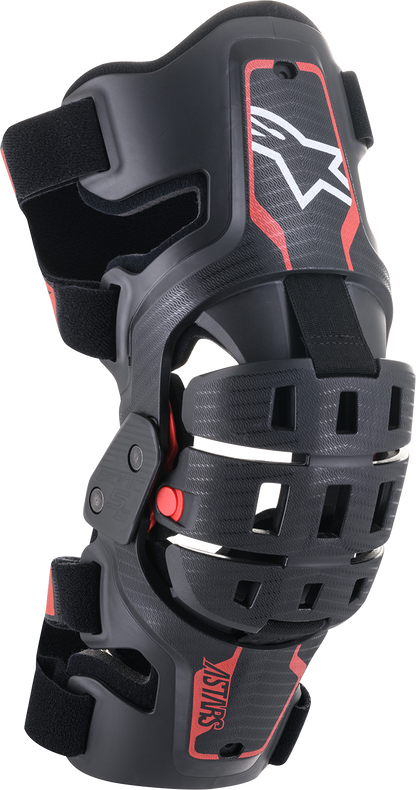Alpinestars Youth Bionic 5S Knee Braces - Black/Red (Part Number 6540520-13)