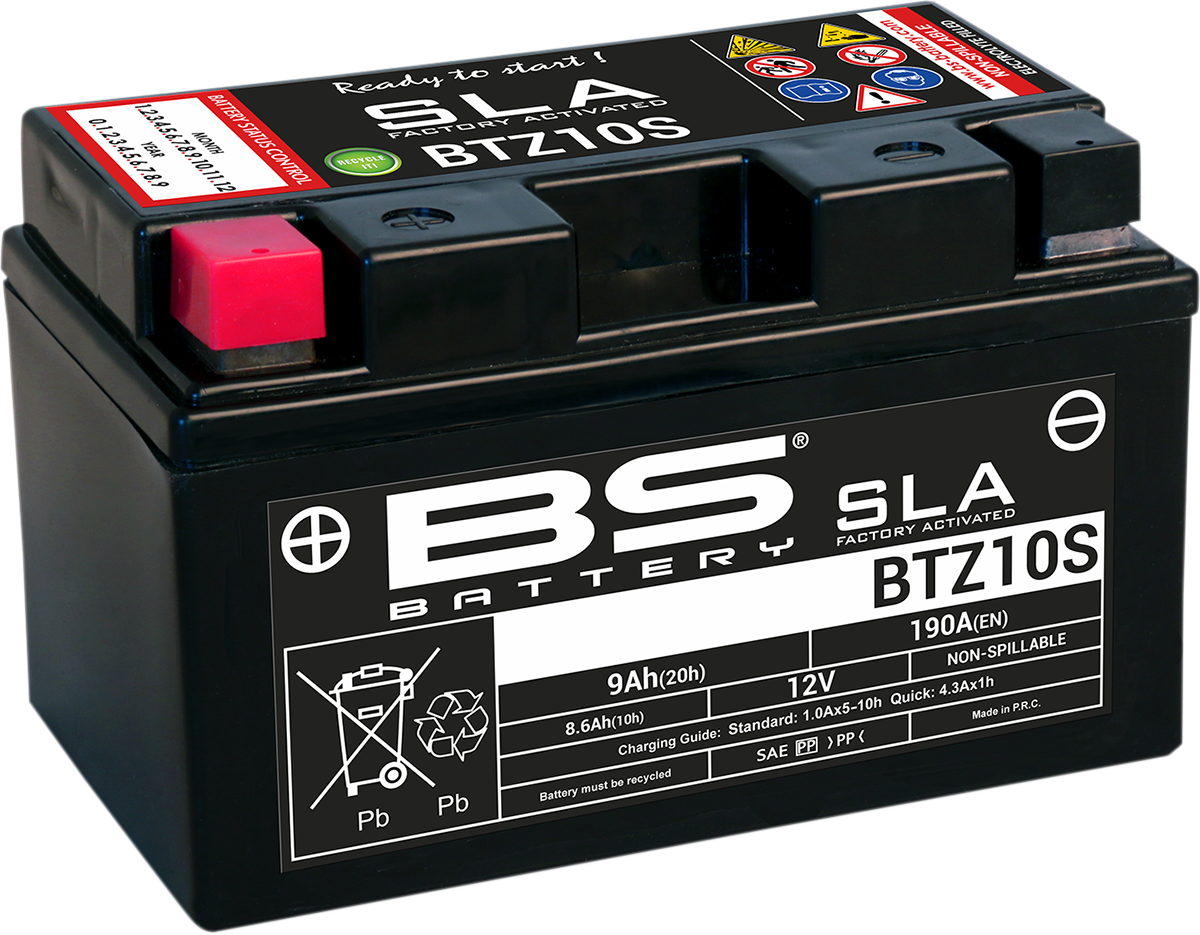 BS BATTERY BTZ10S (YTZ) 300636-1 Absorbed Glass Mat (AGM) Motorcycle Battery