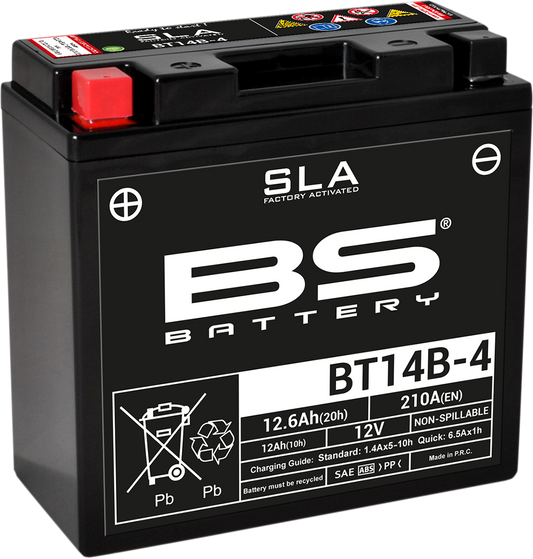 BS BATTERY BT14B-4 (YT) 300644 AGM Sealed Lead-Acid Battery for Reliable Power