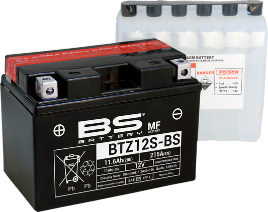 BS BATTERY BTZ12S-BS (YTZ) 300697 Maintenance-Free Sealed Lead Acid Battery