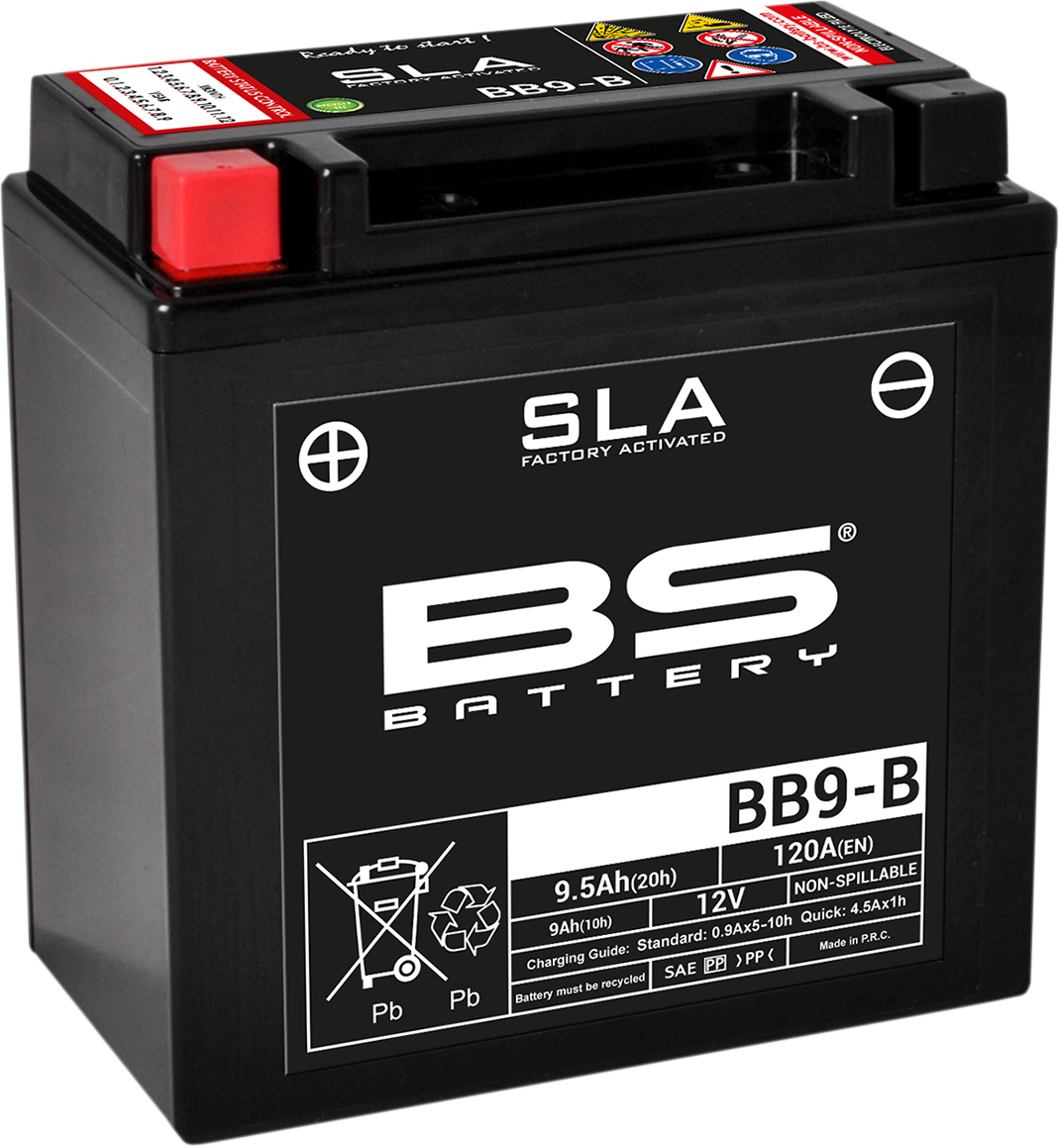 BS BATTERY BB9-B (YB) 300675 Absorbed Glass Mat (AGM) Maintenance-Free Battery