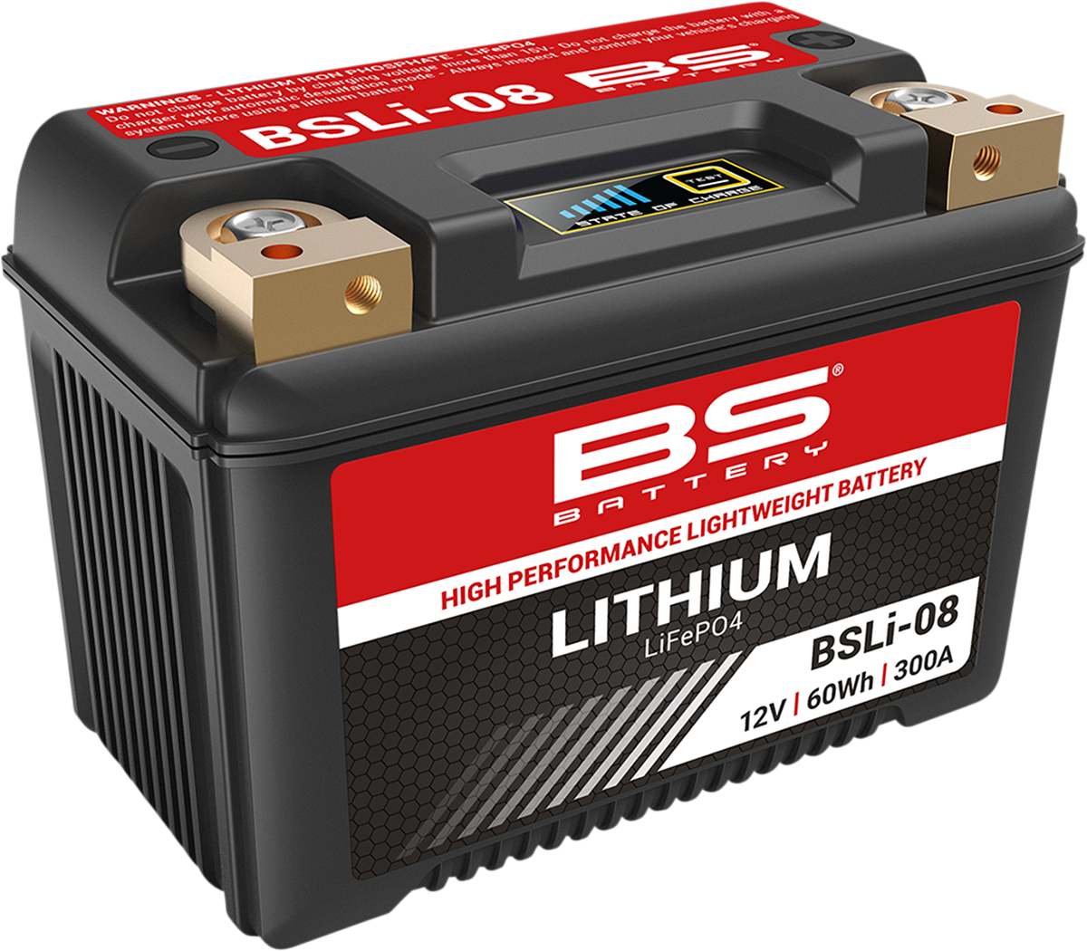 BS BATTERY Lithium Battery BSLi-08 360108 – 12.8V 5Ah Plug-and-Play Power Source
