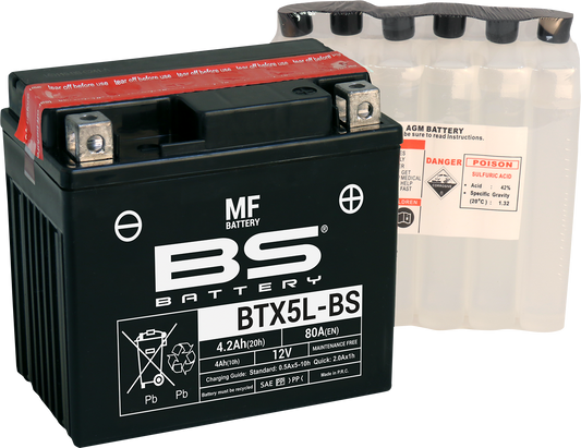BS Battery BTX5L-BS (YTX) Maintenance-Free Sealed Deep Cycle Battery - Part 300618