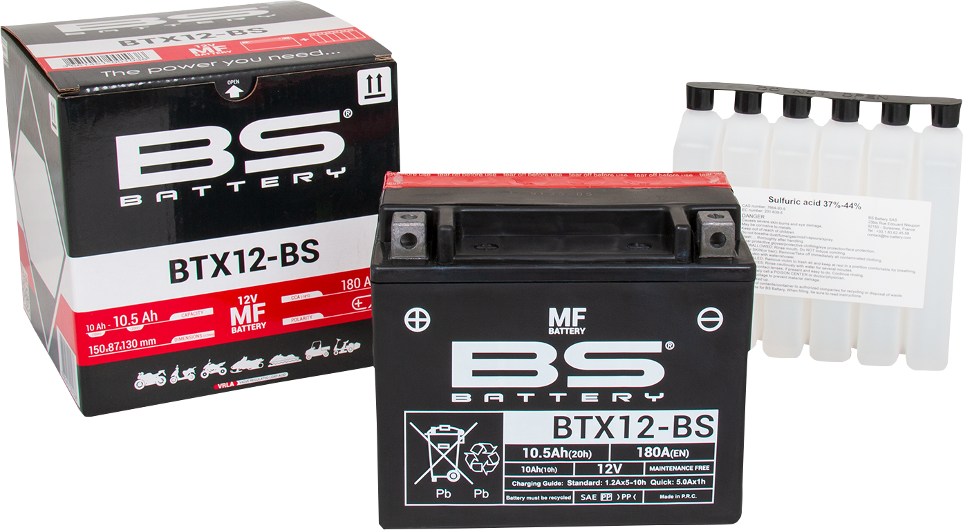 BS Battery BTX12-BS (YTX) 300603 Maintenance-Free Marine Battery