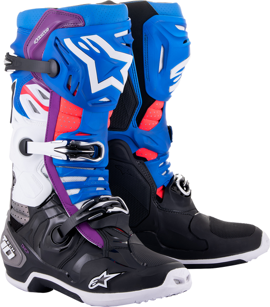 Alpinestars Tech 10 Supervented Boots - Blue/Black/White US 14 / EU 49.5 (Part Number 2010520-1792-14)