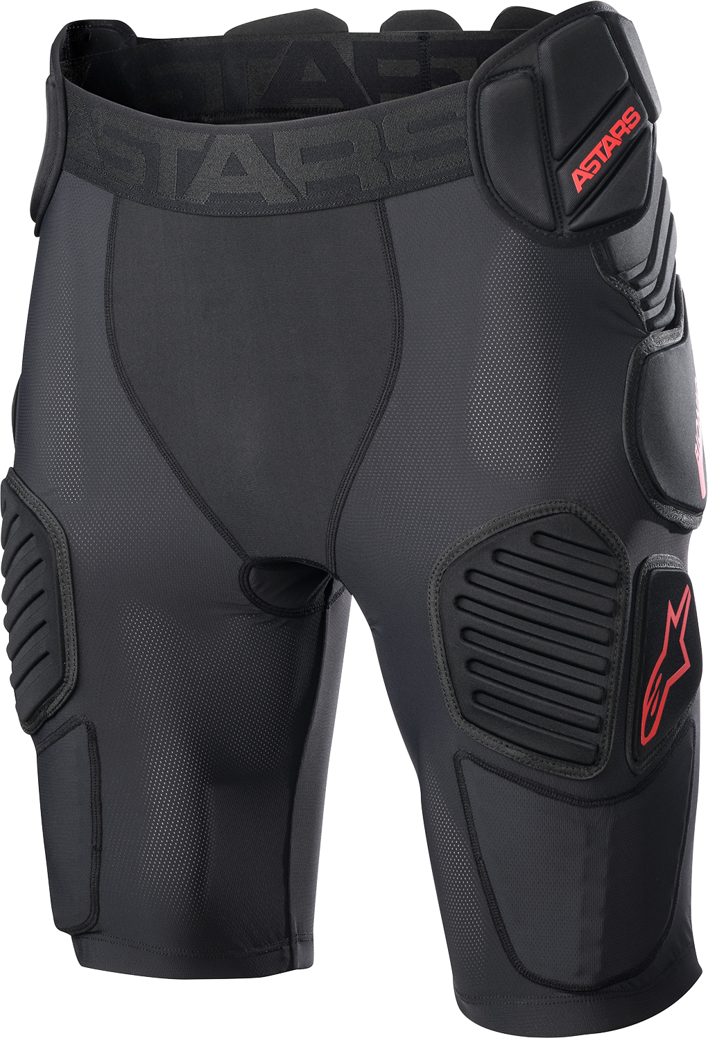 Alpinestars Bionic Pro Protection Shorts - Medium, Black/Red - Enduro Impact and Comfort