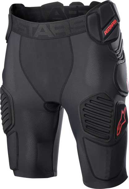 Alpinestars Bionic Pro Protection Shorts - Medium, Black/Red - Enduro Impact and Comfort