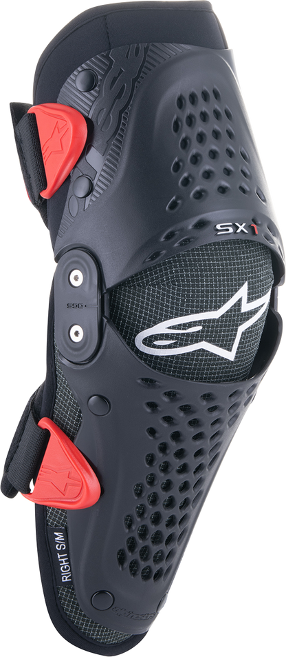 Alpinestars Youth SX-1 Knee Protectors Black/Red L/XL – Lightweight, Breathable Protection for Riders