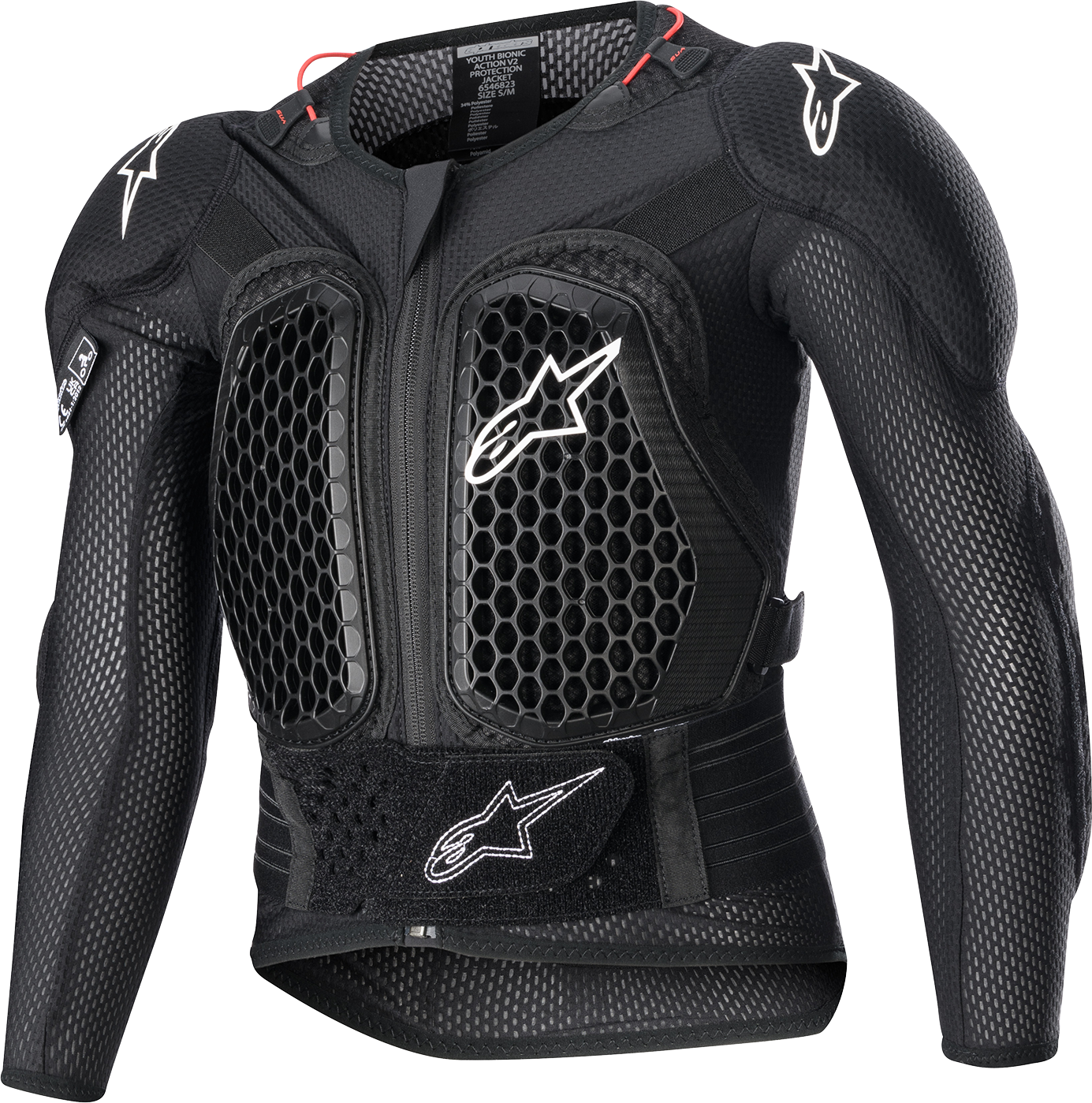 Alpinestars Youth Bionic Action v2 Protection Jacket (Size S/M) – Black, Part 6546823-10-SM