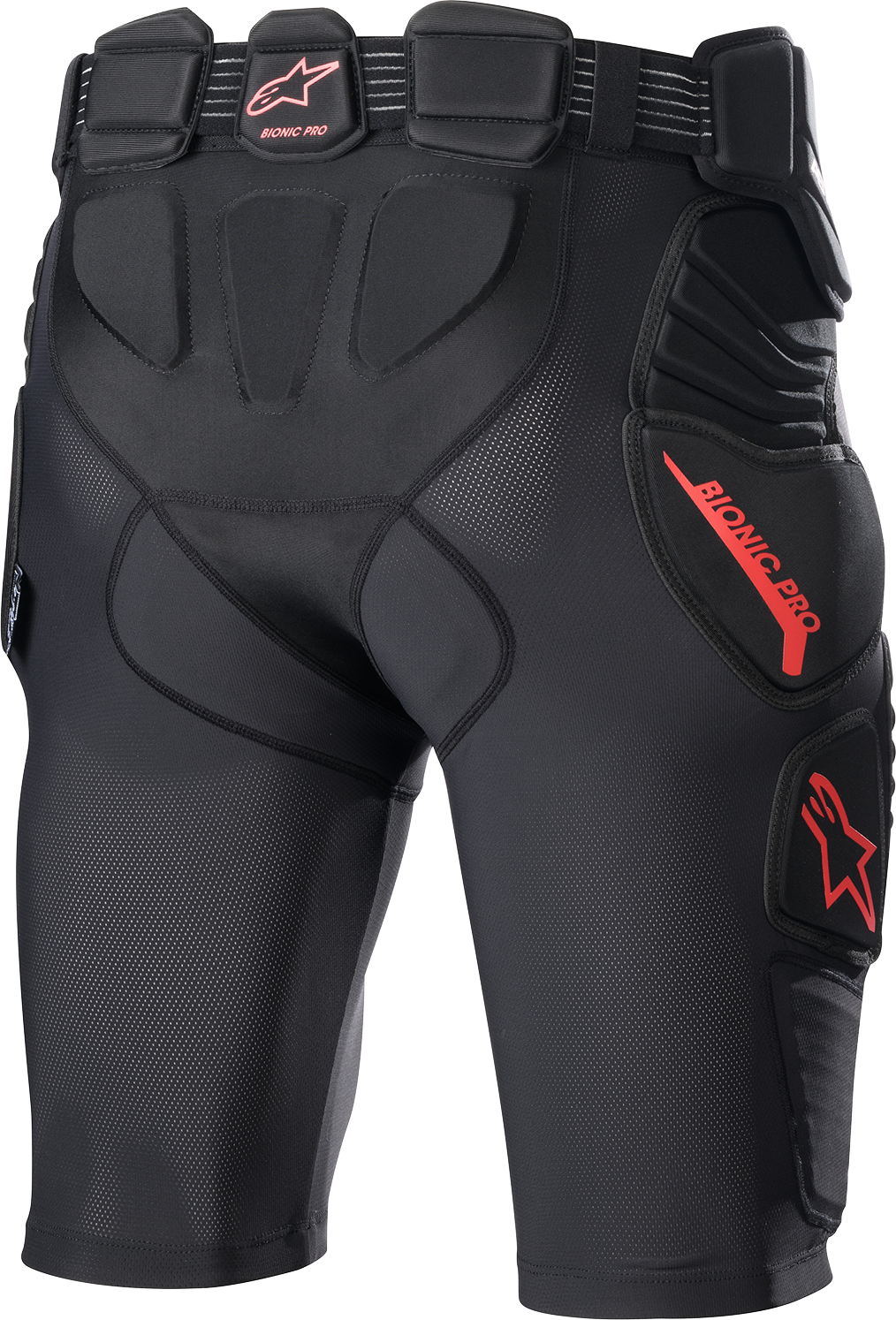 Alpinestars Bionic Pro Protection Shorts - Medium, Black/Red - Enduro Impact and Comfort