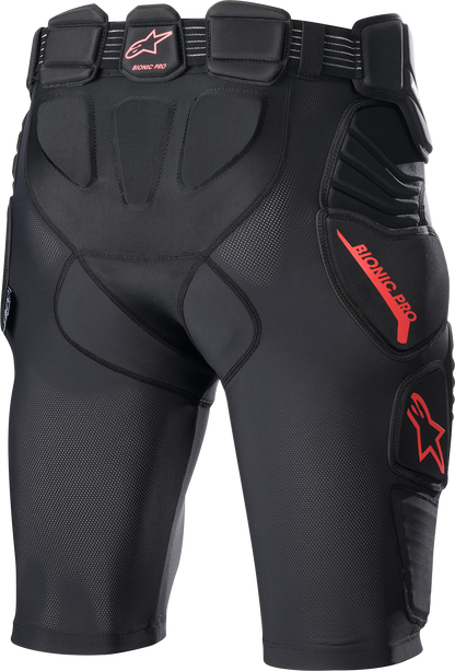 Alpinestars Bionic Pro Protection Shorts - Medium, Black/Red - Enduro Impact and Comfort