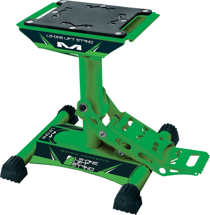 MATRIX Concepts LLC LS1-105 Solid Green Motorcycle Stand with Anti-Slip Rubber Top and Adjustable Height