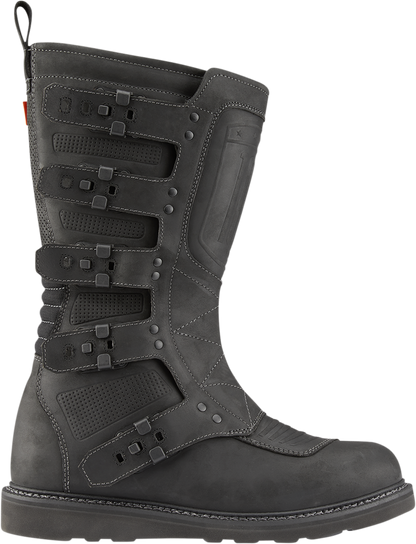 ICON Elsinore 2™ CE Boots - Black Size 9.5 - Durable Leather Motorcycle Boots with Impact Protection