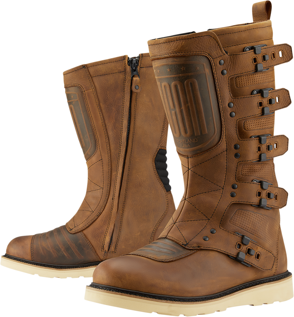 ICON Elsinore 2™ CE Boots Brown Size 13 – Durable Leather Motorcycle Riding Boots with Impact Protection