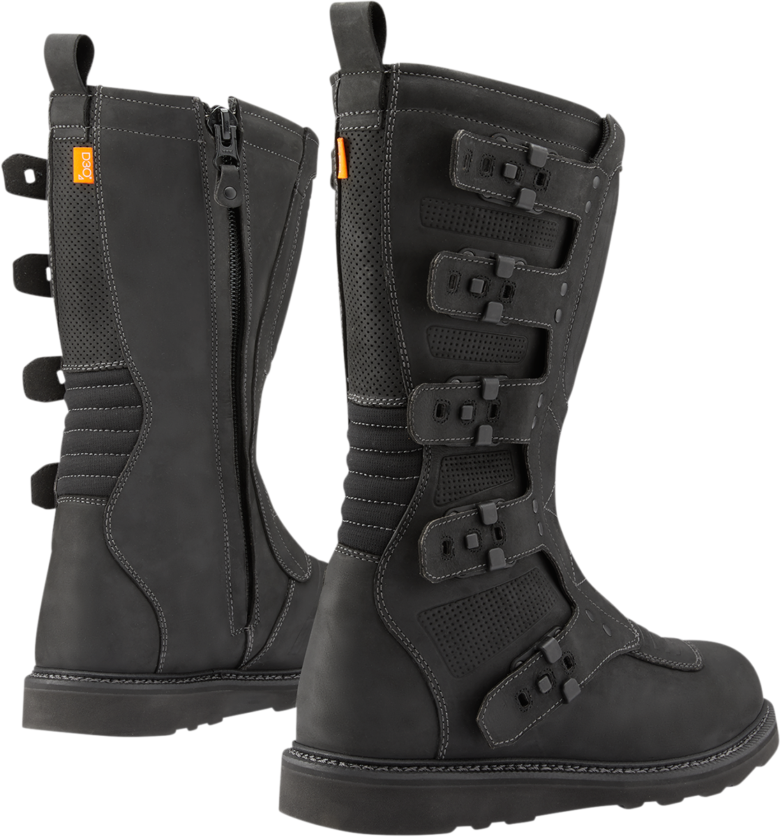 ICON Elsinore 2™ CE Boots - Black Size 9.5 - Durable Leather Motorcycle Boots with Impact Protection