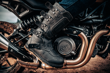 ICON Elsinore 2™ CE Boots - Black Size 9.5 - Durable Leather Motorcycle Boots with Impact Protection