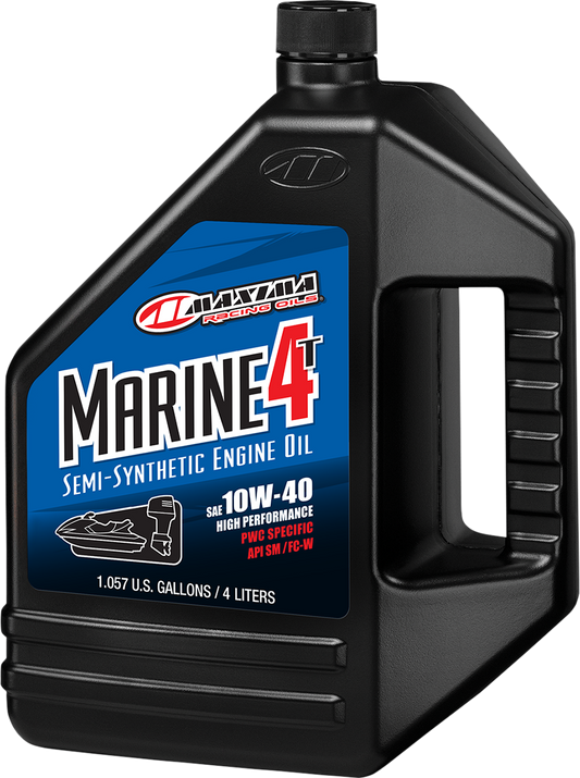 MAXIMA RACING OIL Marine Synthetic Blend 4T Engine Oil 10W-40 (4 Liters) – Part No. 30-529128