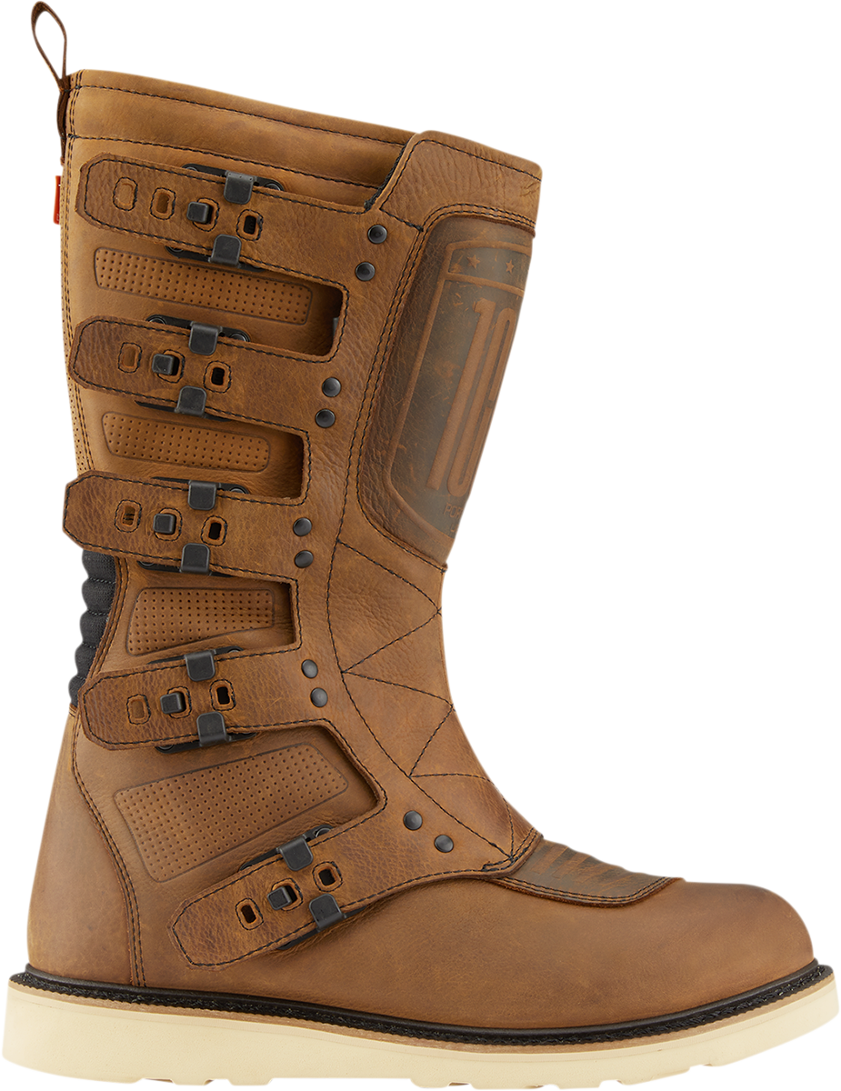 ICON Elsinore 2™ CE Boots Brown Size 13 – Durable Leather Motorcycle Riding Boots with Impact Protection