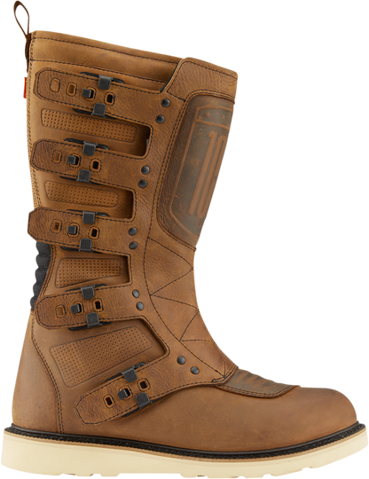 ICON Elsinore 2™ CE Boots Brown Size 13 – Durable Leather Motorcycle Riding Boots with Impact Protection