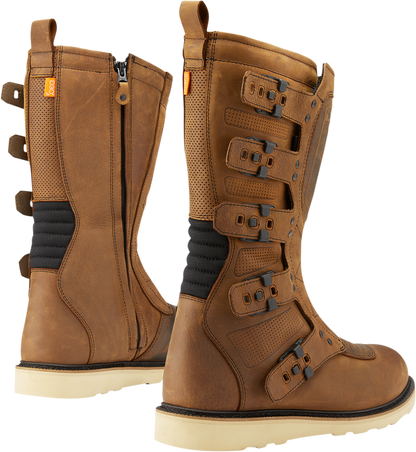 ICON Elsinore 2™ CE Boots Brown Size 13 – Durable Leather Motorcycle Riding Boots with Impact Protection