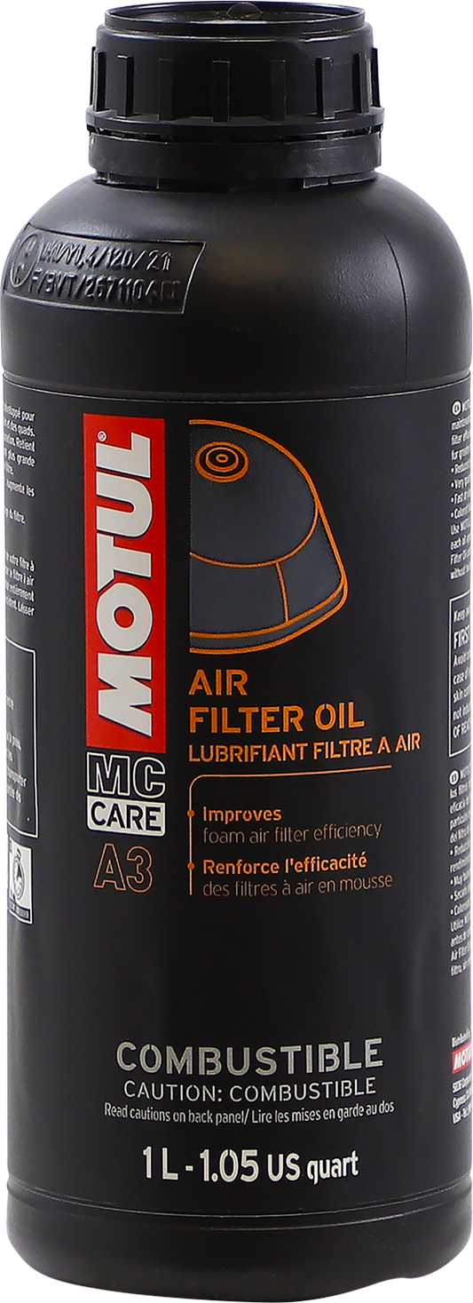 MOTUL Air Filter Oil 1L Part Number 108588 for Enhanced Engine Protection