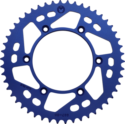 MOOSE OFFROAD Rear Sprocket - Aluminum - 50 Tooth - Blue for Husaberg, Husqvarna, KTM – Part 1211-897-50-12