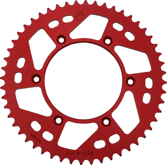 Moose Offroad 52-Tooth Red Aluminum Rear Sprocket - Part #1211-BET-52-13