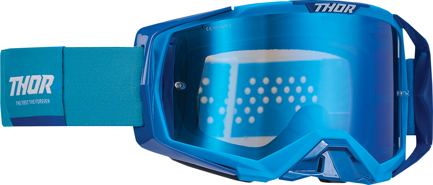THOR Activate Goggle - Blue/White with Blue Mirror Lens, Part Number 2601-2795