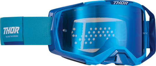 THOR Activate Goggle - Blue/White with Blue Mirror Lens, Part Number 2601-2795