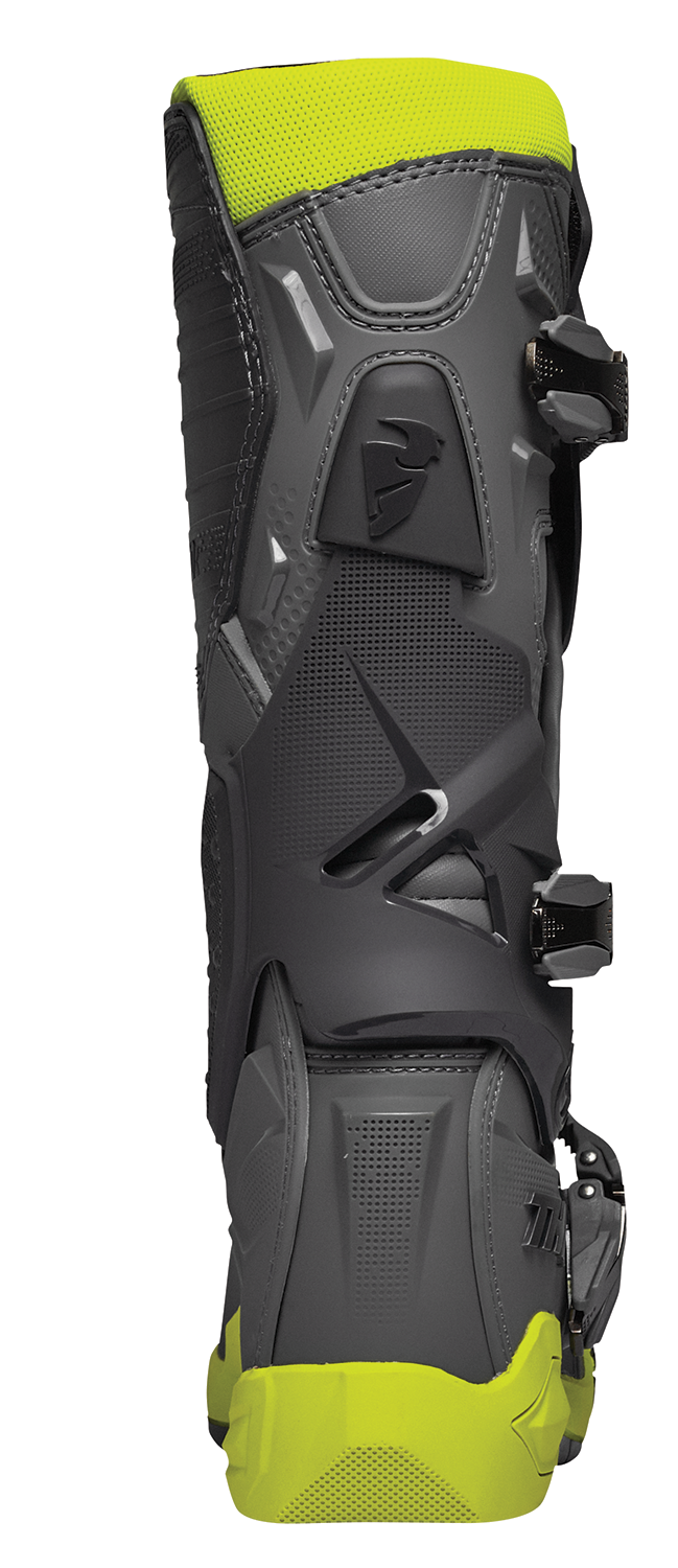 THOR Radial Boots Size 7 - Gray and Fluorescent Yellow, Part Number 3410-2745