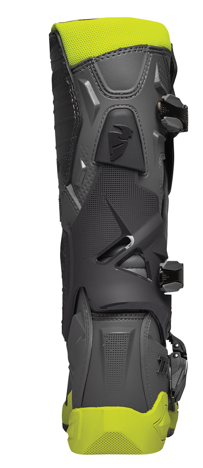 THOR Radial Boots Size 7 - Gray and Fluorescent Yellow, Part Number 3410-2745