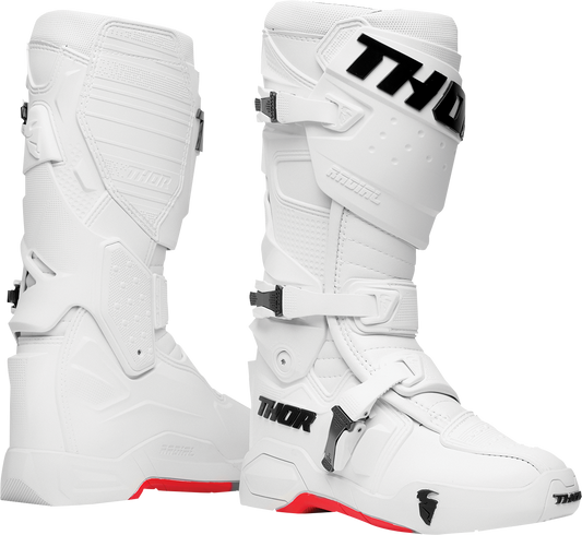 THOR Radial Boots Frost Size 11 - Durable Performance Motorcycle Footwear with Adjustable Fit and Reinforced Protection