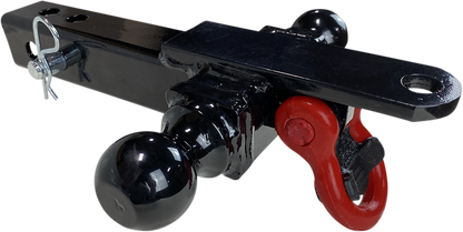 MOOSE OFFROAD Four-Way Hitch - 2-Inch EHITCH-4 with Integrated Towing Shackle