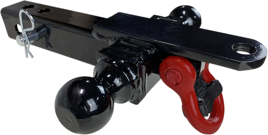 MOOSE OFFROAD Four-Way Hitch - 2-Inch EHITCH-4 with Integrated Towing Shackle