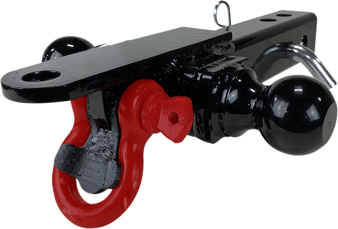 MOOSE OFFROAD Four-Way Hitch - 2-Inch EHITCH-4 with Integrated Towing Shackle