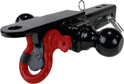 MOOSE OFFROAD Four-Way Hitch - 2-Inch EHITCH-4 with Integrated Towing Shackle