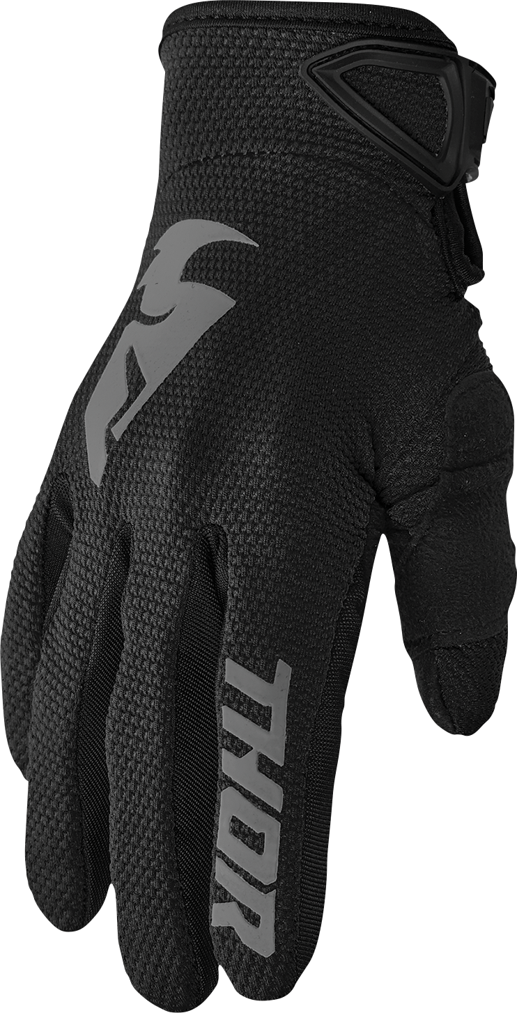 THOR Women's Sector Gloves - Black/Gray, Part Number 3331-0241