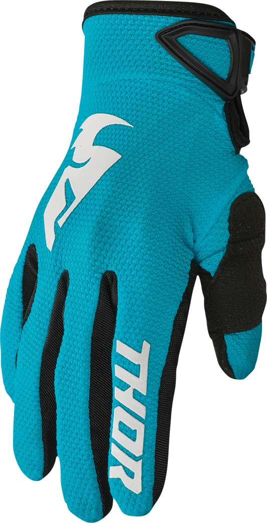 THOR Women's Sector Gloves - Aqua/Vintage White, Size XL - Part 3331-0249