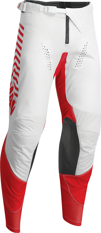 THOR Hallman Differ Slice Pants - White/Red US 32 (Part #2901-10306)
