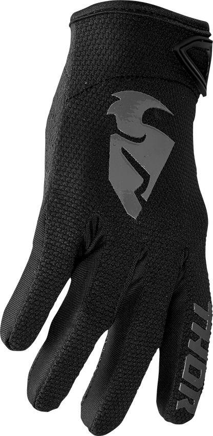 THOR Women's Sector Gloves - Black/Gray, Part Number 3331-0241