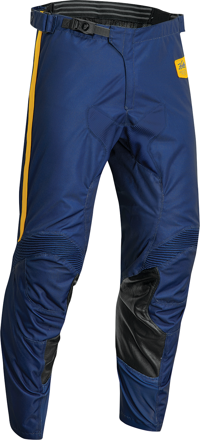 THOR Hallman Legend Pants Navy US 30 - Durable Motorcycle Riding Pants with Adjustable Fit and Comfort Features