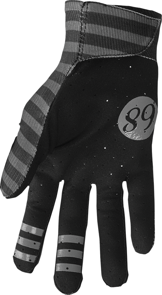 THOR Mainstay Gloves Slice Charcoal/Black 2XL - Lightweight Motorcycle Riding Gloves with Perforated Palm and Enhanced Grip
