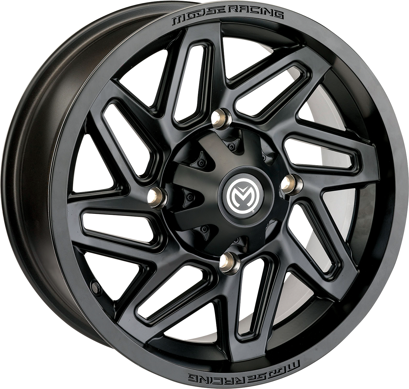 Moose Offroad 361X 14x7 Black Wheel with Center Caps for 4/136 Bolt Pattern